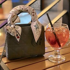 Mini Lady Dior in matte gray